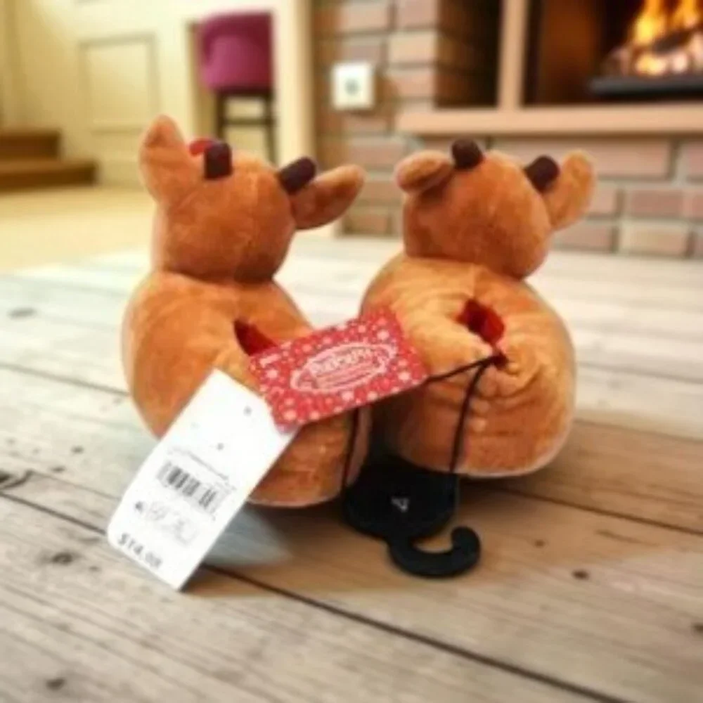 NWT Rudolph The Red Nosed Reindeer Slippers 4T
